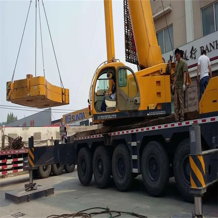 莘县当地吊车出租|机器吊装|75吨|工厂搬迁服务